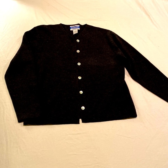 Great Vintage Pendleton dark grey wool cardigan, LP - Picture 4 of 9